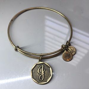 Alex and Ani J initial bracelet
